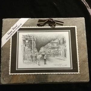 Antique New Orleans Bourbon Street Roofing Slate